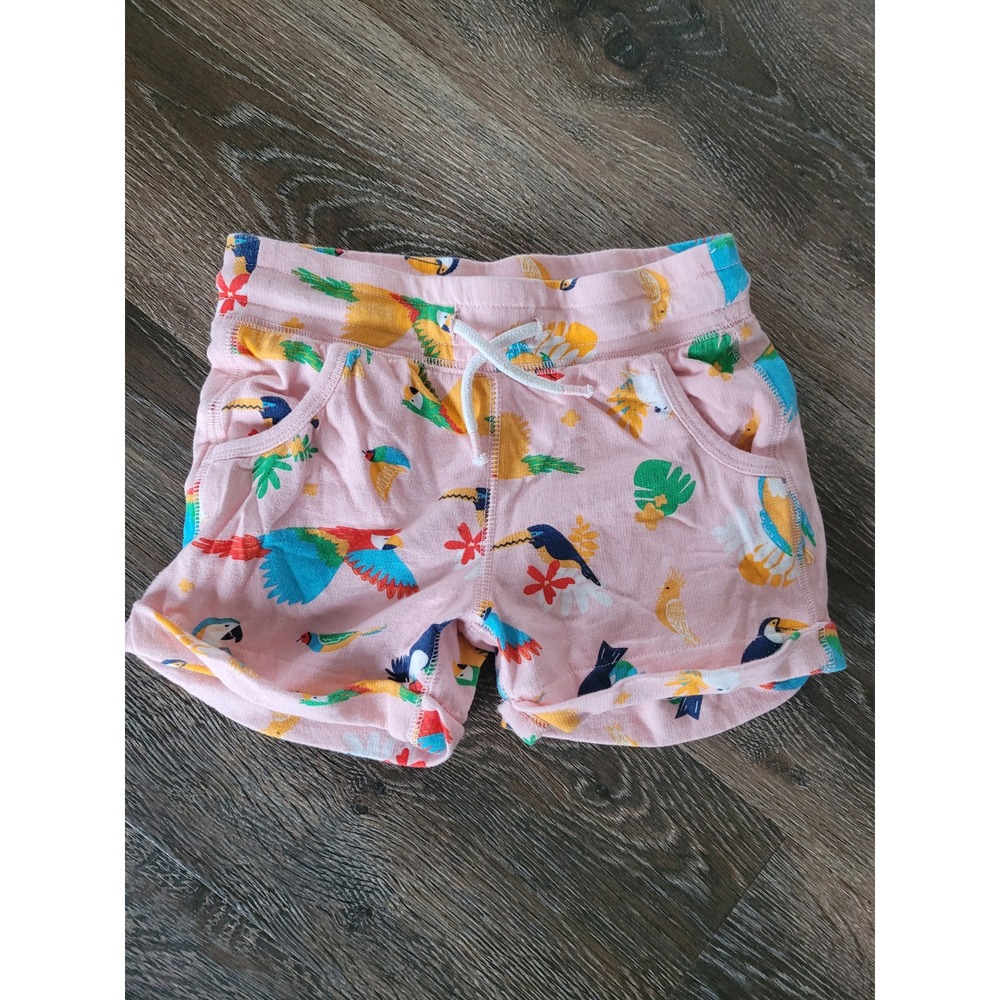 Tucker +‎ Tate Toddler Girls Pink Tropical Bird Parrot Print Cotton Shorts 2 #2